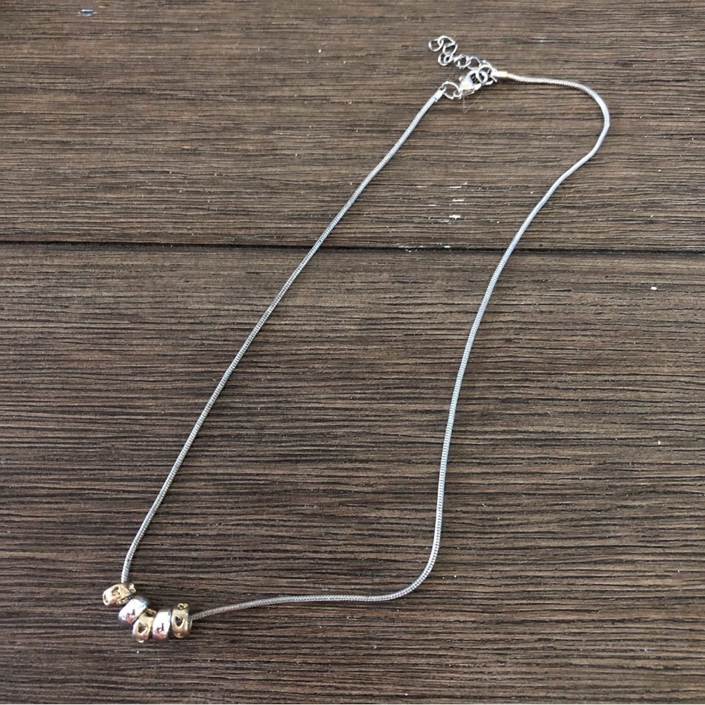 Sterling Sliver heart rings necklace